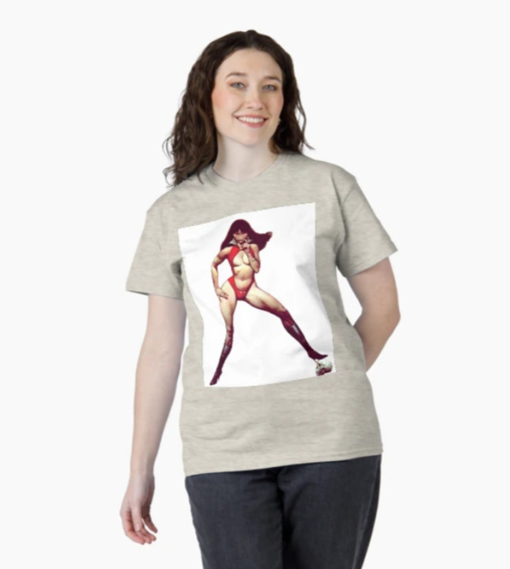 Vampirella Skull Classic T Shirt Natural